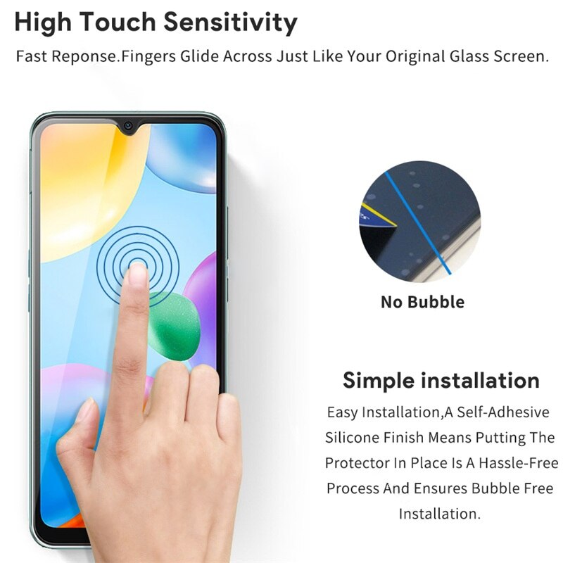 Redmy 10C الزجاج المقسى لشاومي Redmi 10C 10A Redme 10 C Redmi10C 6.71 "واقي شاشة سلامة واقية فيلم الهاتف