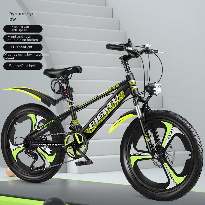 WOLFACE 2022 دراجة طالب متغيرة السرعة دراجة 20 بوصة 22 بوصة 24 بوصة متغيرة السرعة دراجة هوائية جبلية دراجة للأطفال جديد