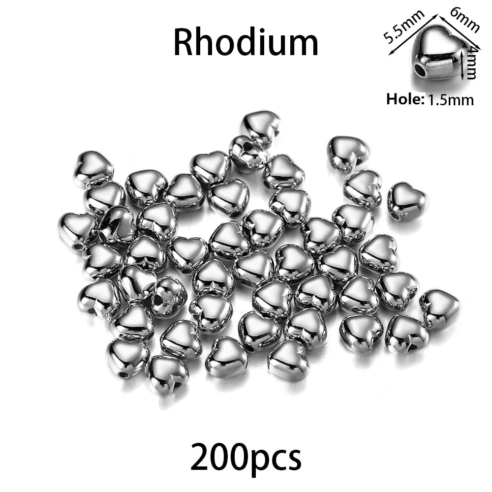 200-400Pcs CCB Multiple Styles Charm Spacer Beads Wheel Bead Flat Round Loose Beads For DIY Jewelry Making Supplies Accessories