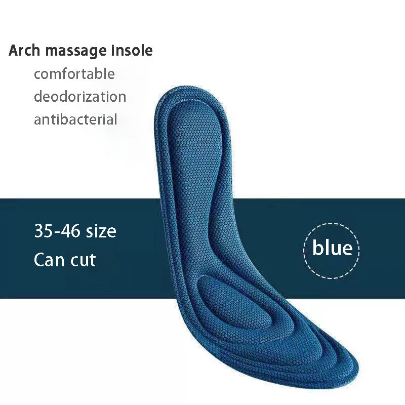Memory Foam Insoles for Shoes Men Women Nano Antibacterial Massage Sport Insole Feet Orthopedic Shoe Sole Running Accessories