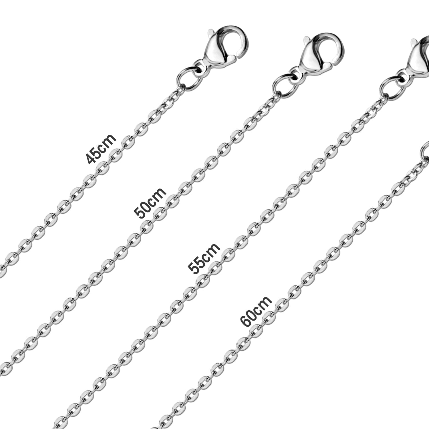 LUXUKISSKIDS Stainless Steel Necklace Chains Woman 10pcs/lot Bulk Wholesale DIY Rolo 2mm Chain No Fade Choker For Jewelry Making