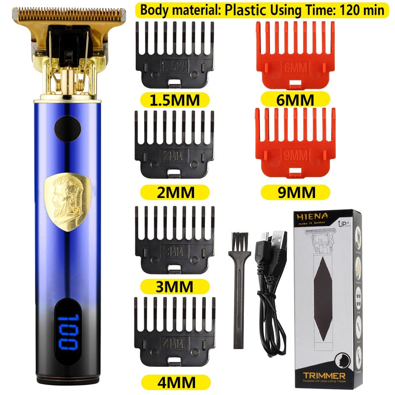 2022 New T9 Electric Hair Clipper Hair Trimmer For Men USB Rechargeable Electric Shaver Beard Barber Adults Hair Cutting Machine