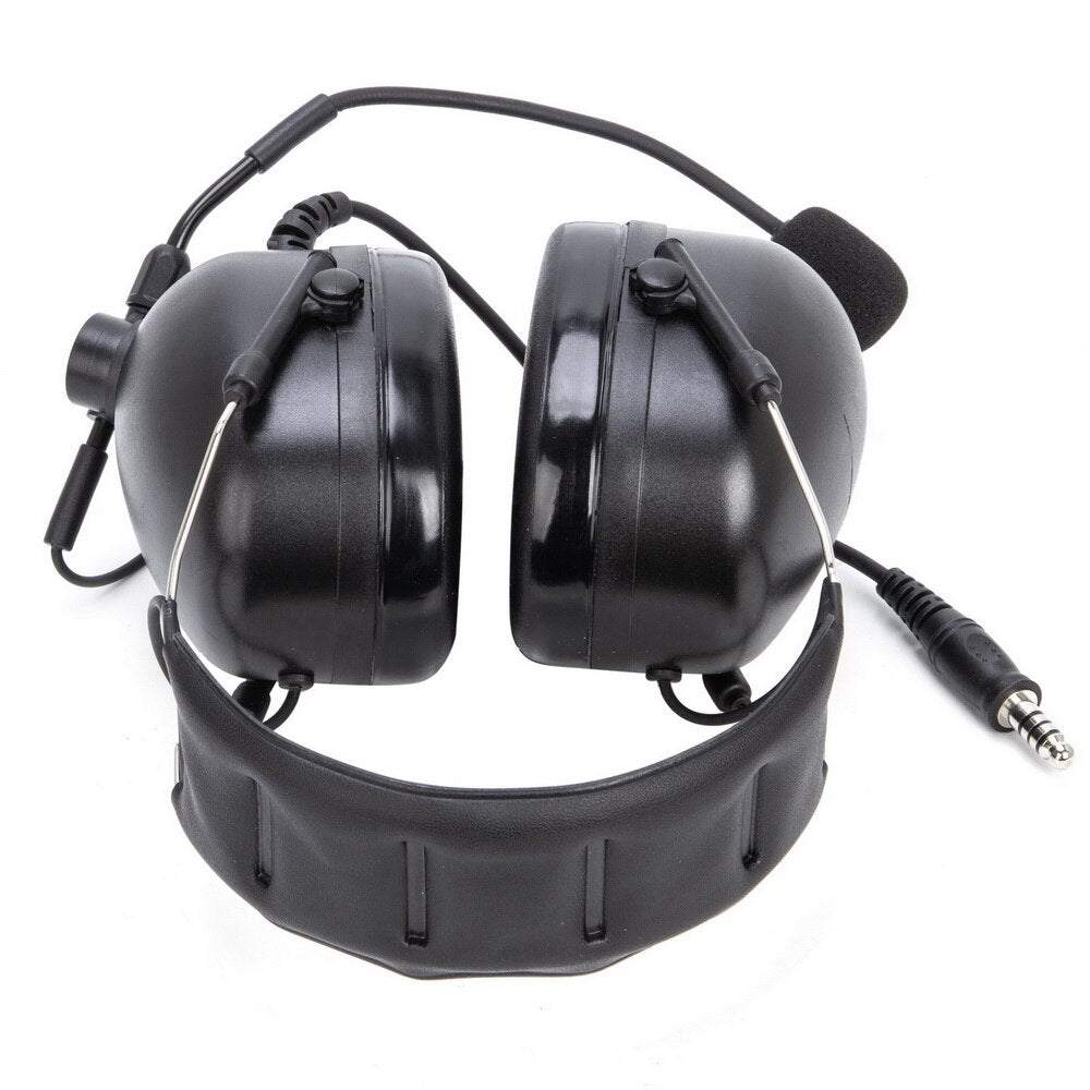 U94 PTT+Universal Aviation Headset Pilot Headphone for HYT Hytera PD680 X1P PD660 PD600 HYTERA AR 685