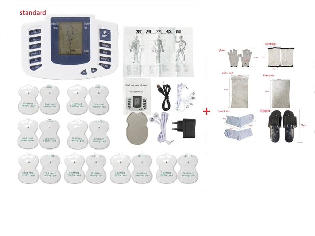 JR-309A Electric Tens Muscle Stimulator Digital Muscle Therapy Full Body Massage Relax 16pads Pulse Ems Acupuncture Health Care