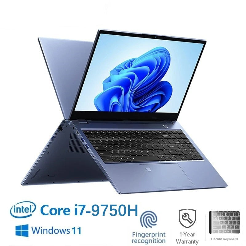 2023 كمبيوتر محمول للألعاب كمبيوتر مكتبي للأعمال أجهزة الكمبيوتر المحمولة Win11 15.6 "Intel Core I7-9750H Dual DDR4 64GB + 2TB SSD RJ45 Type-C كاميرا