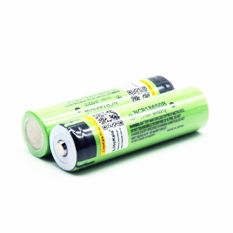 Hot liitokala 100% New Original NCR18650B 3.7 v 3400 mah 18650 Lithium Rechargeable Battery For Flashlight batteries (NO PCB)