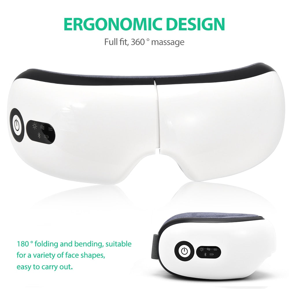 Support Bluetooth Smart Airbag Vibration Eye Massager Eye Care Instrument Hot Compress Eye Fatigue Massage Glasses